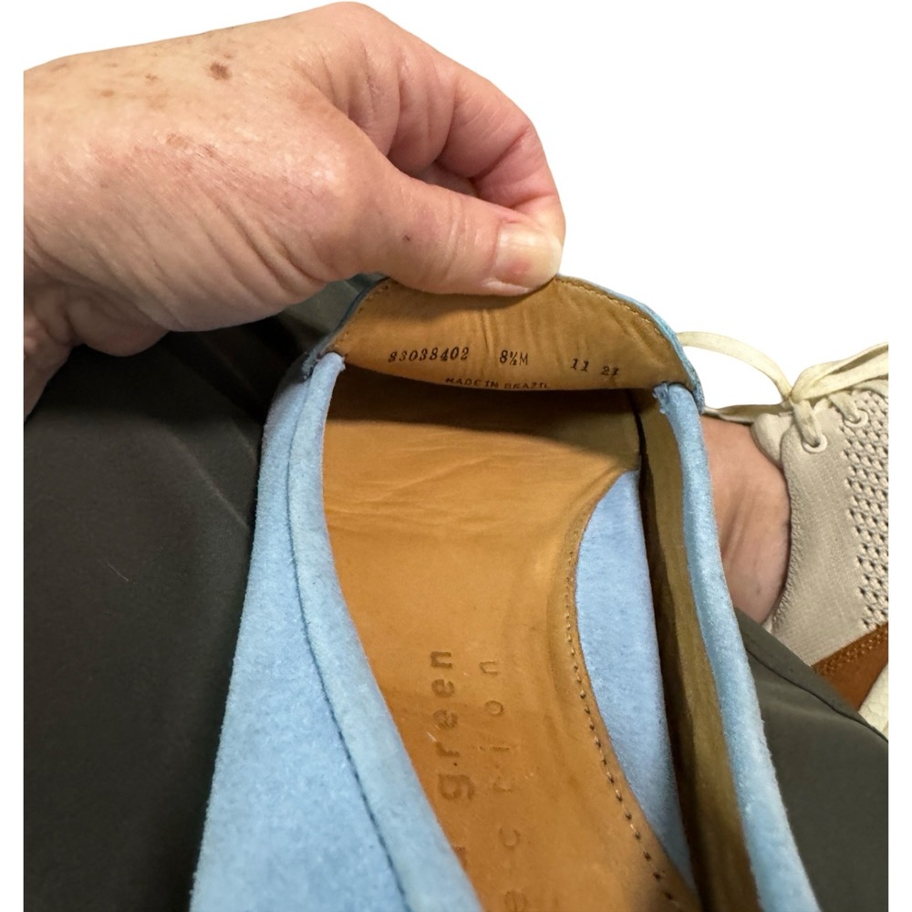 Patricia Green Driving Loafers Womens 8.5M Light Blue Excellent‎ Suede Moccasins - Picture 7 of 7